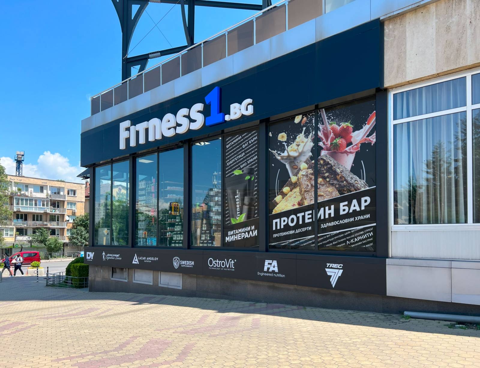 A storefront branding for Fitness 1 by J-point