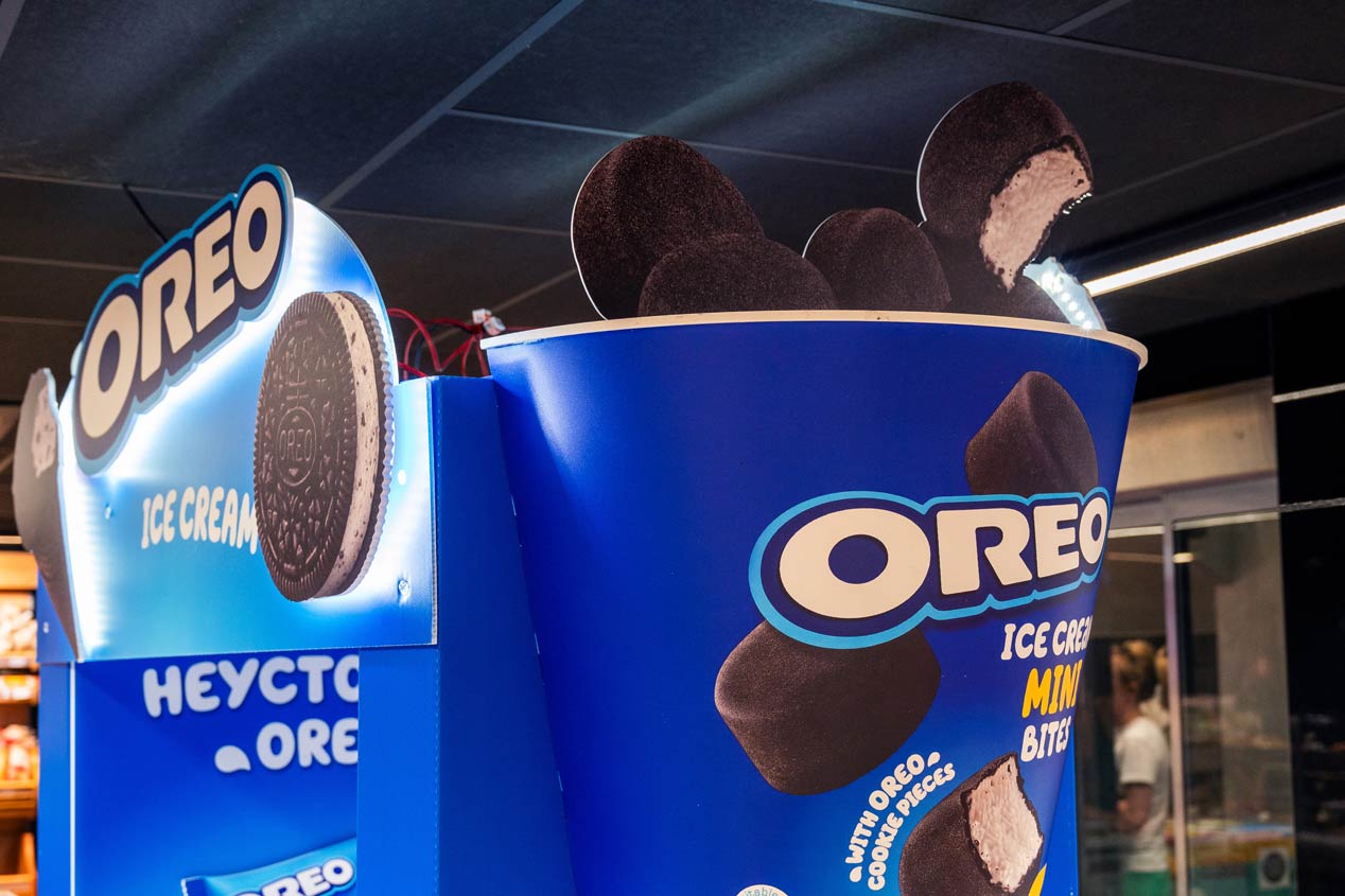 Впечатляваща OREO Ice Cream зона с театрализации по визуална концепция